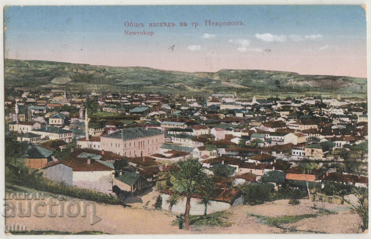 Bulgaria, General view of the city of Nevrokop (G. Delchev), traveled