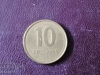Аржентина 10 центавос 1993 год