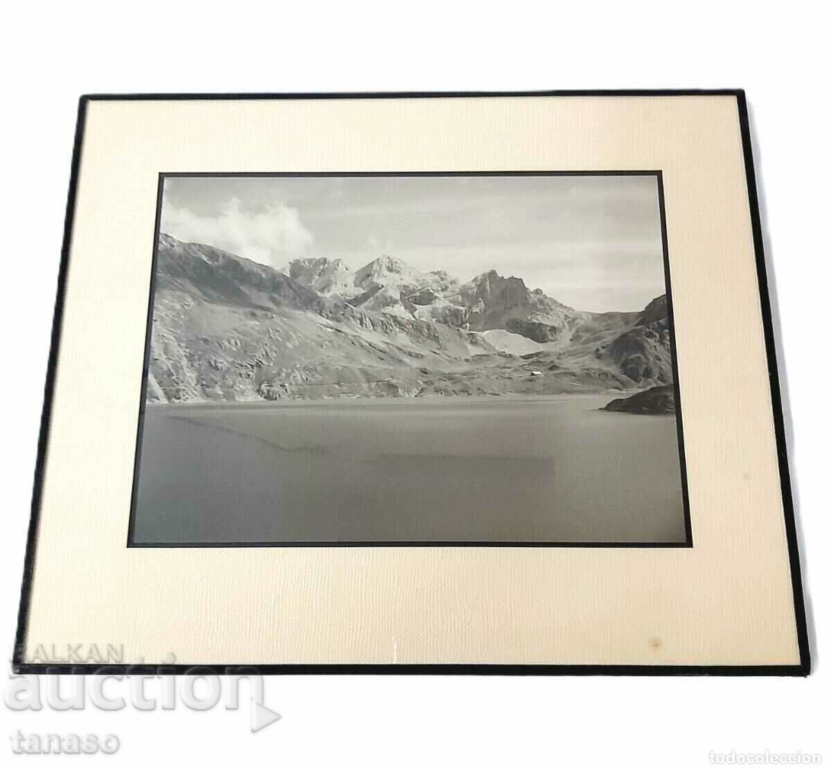 Old art photograph in a frame, Swiss Alps (3.3)