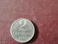1967 2 centavos Brazil