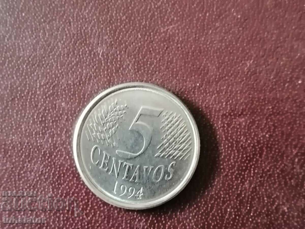 1994 5 centavos Brazilia