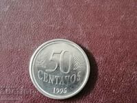 1995 год 50 сентавос Бразилия