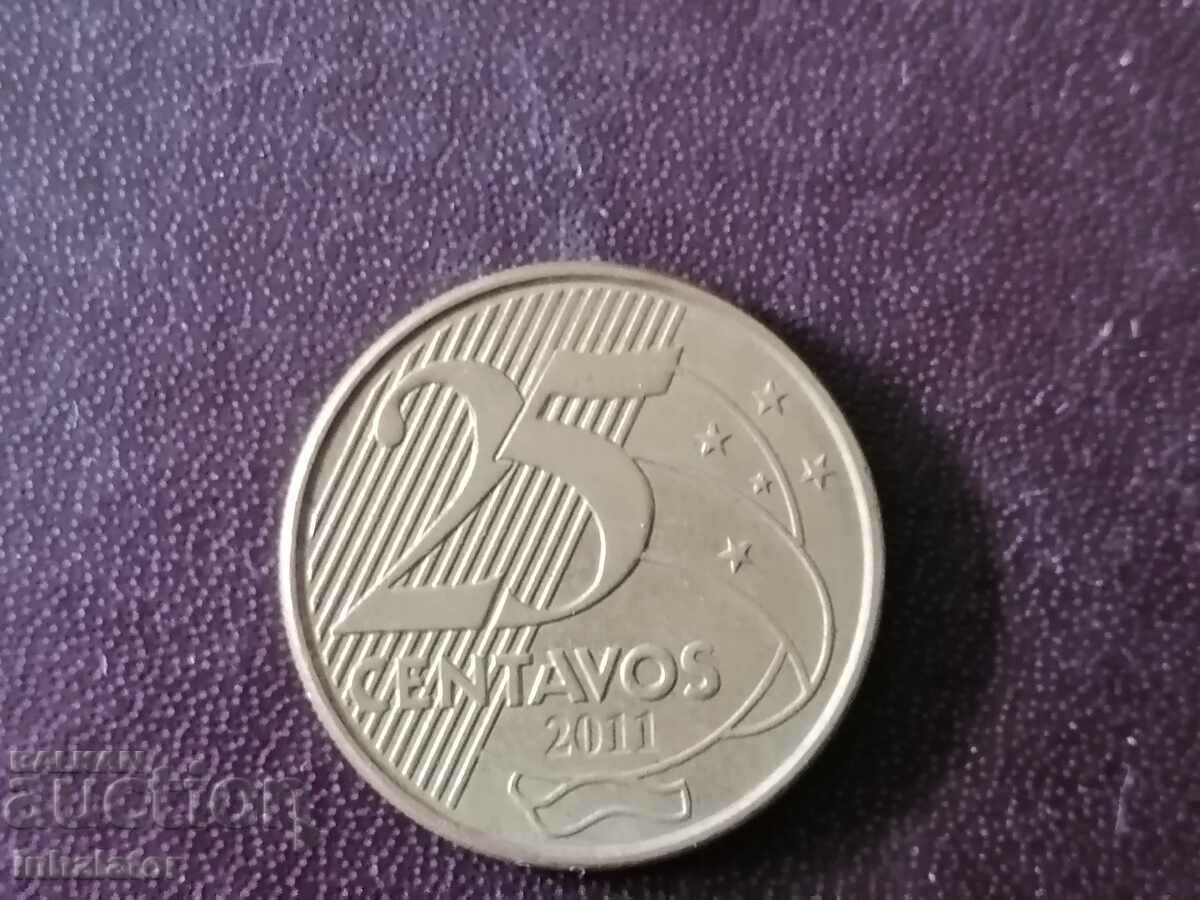 2011 25 centavos Βραζιλία