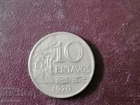 1970 год 10 центавос Бразилия