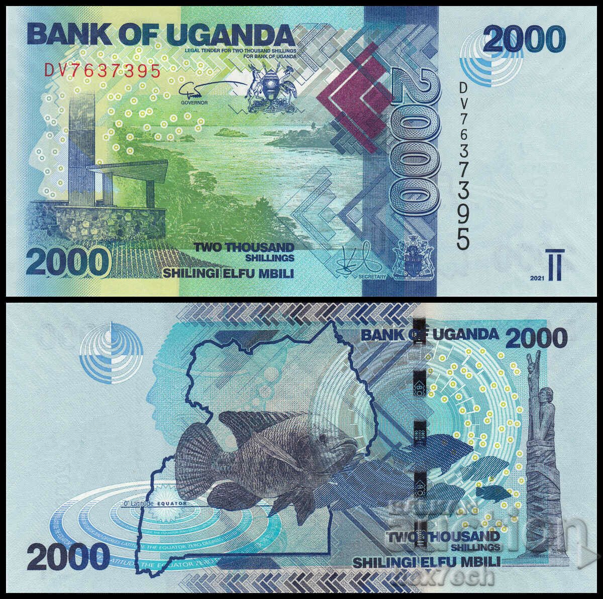 ❤️ ⭐ Уганда 2021 2000 шилинга UNC нова ⭐ ❤️