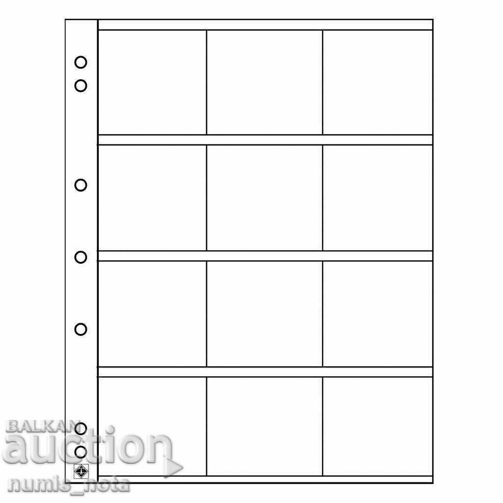 NUMIS sheets for 12 coins in card stock - size 50x50 mm with price 13.50 BGN | € 6.90 NUMIS sheets for 12 coins in card stock - size 50x50 mm with price 13.50 BGN | € 6.90