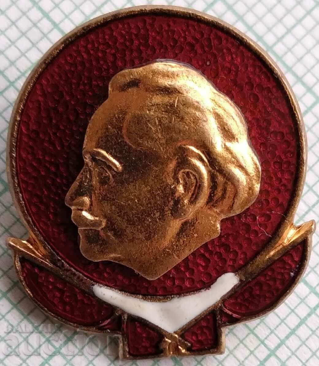16500 Badge - Georgi Dimitrov - bronze enamel