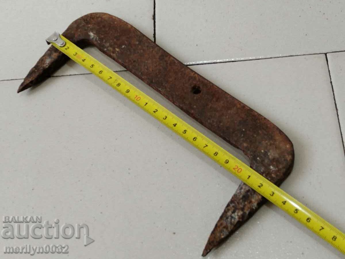 Old hand-forged scraper wrought iron bracket - 5 Old hand-forged scraper wrought iron bracket - 5