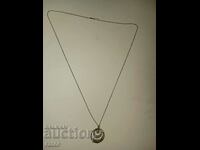 Necklace, medallion, necklace, pendant - SILVER, FILIGREE