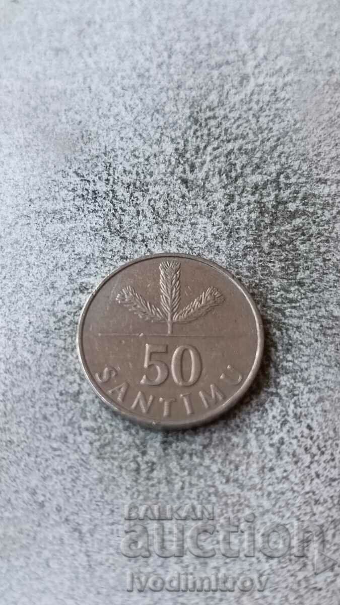 Латвия 50 сантима 1992