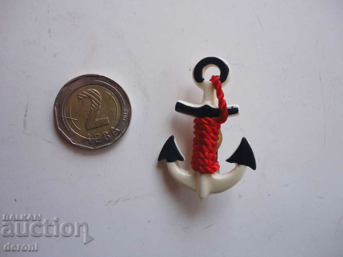 Anchor brooch badge with price 10.00 BGN | € 5.11 Anchor brooch badge with price 10.00 BGN | € 5.11
