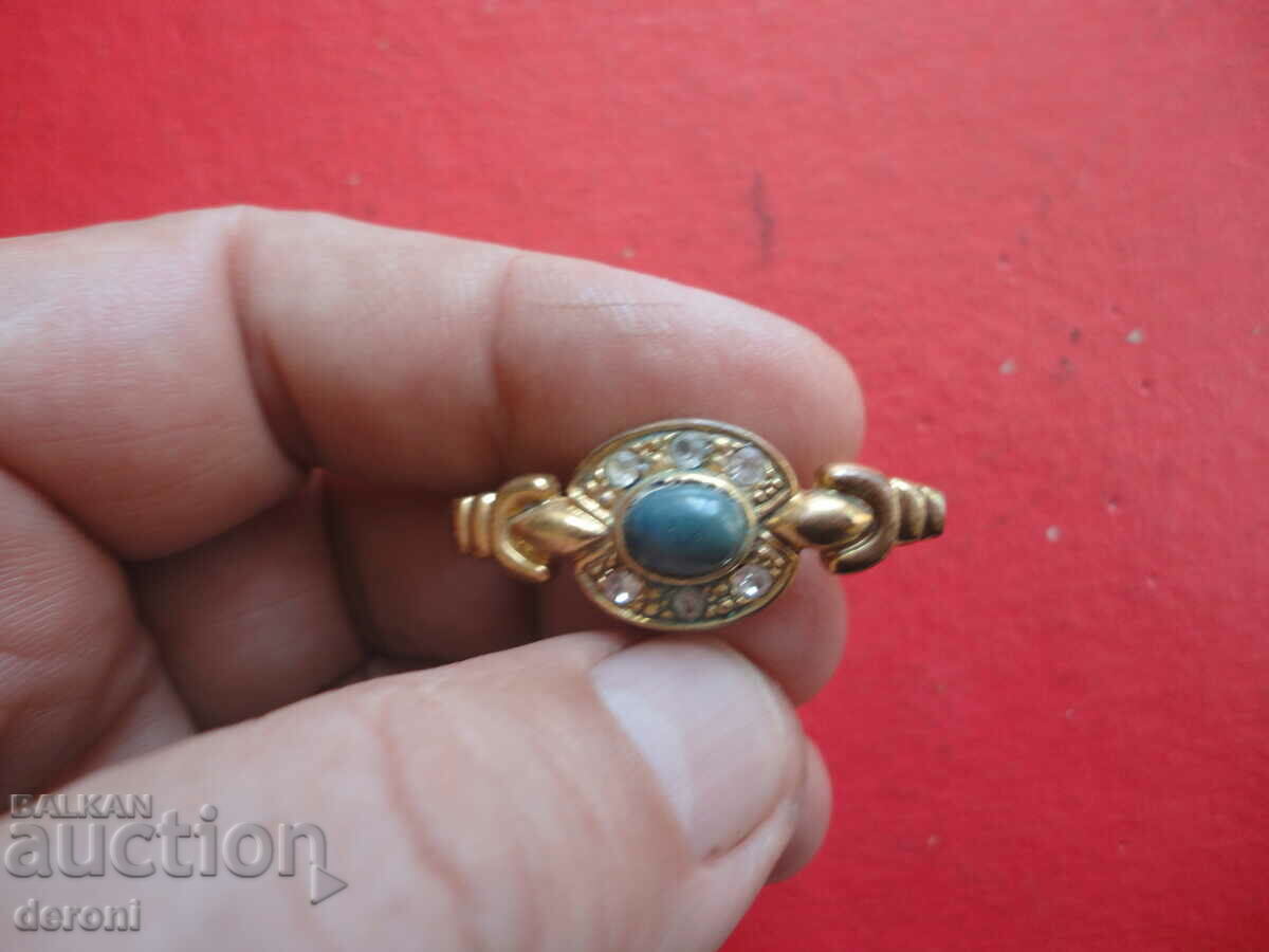 Auction Gold-plated brooch with stones 73 Auction Gold-plated brooch with stones 73