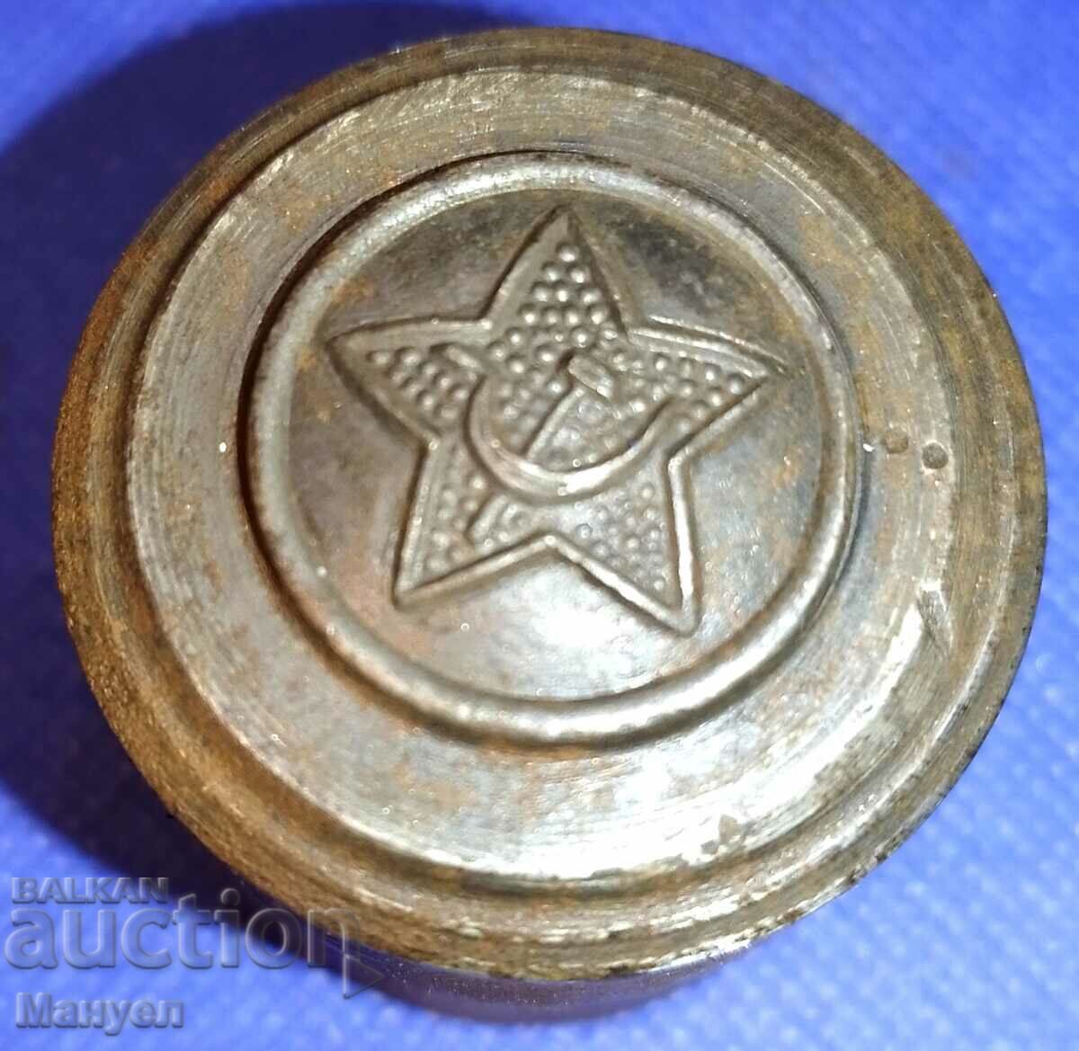 Auction  Old military button die.
