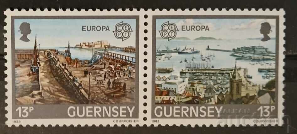 Guernsey/Guernsey 1983 Ευρώπη CEPT Πλοία/Κτίρια MNH