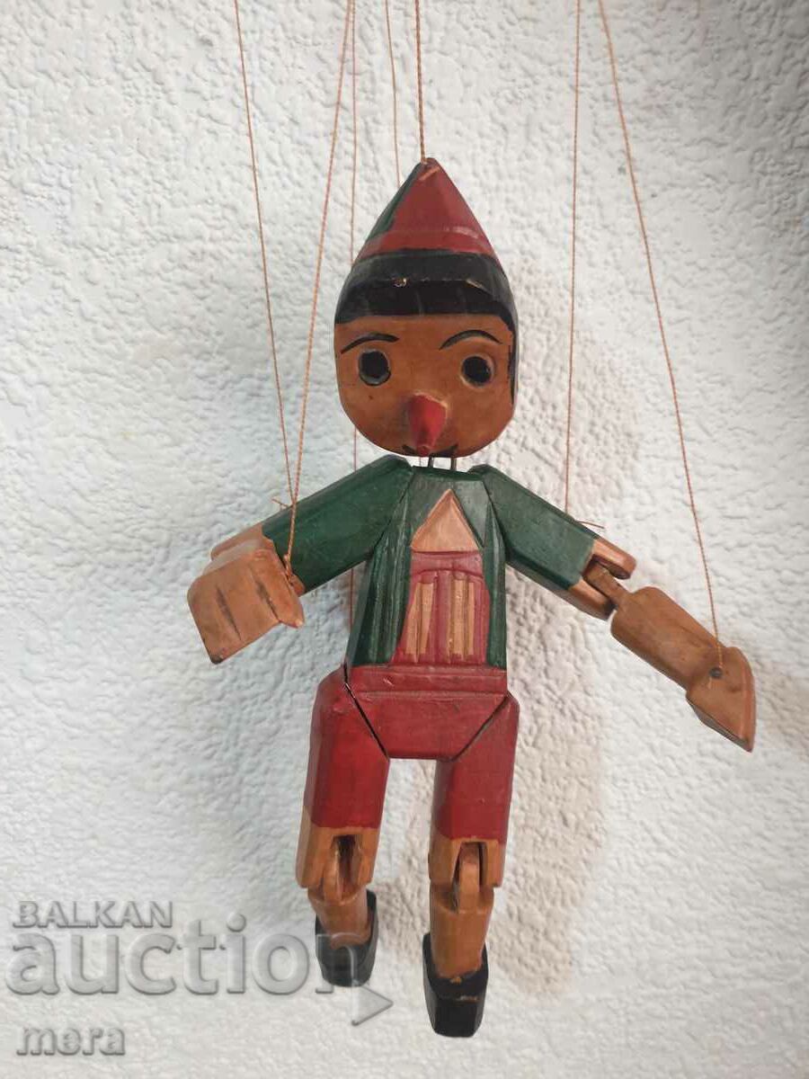 Vintage wooden string doll with price 130.00 BGN | € 66.47 Vintage wooden string doll with price 130.00 BGN | € 66.47