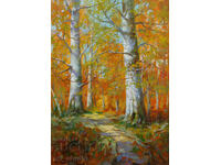 Autumn landscape - oil paints