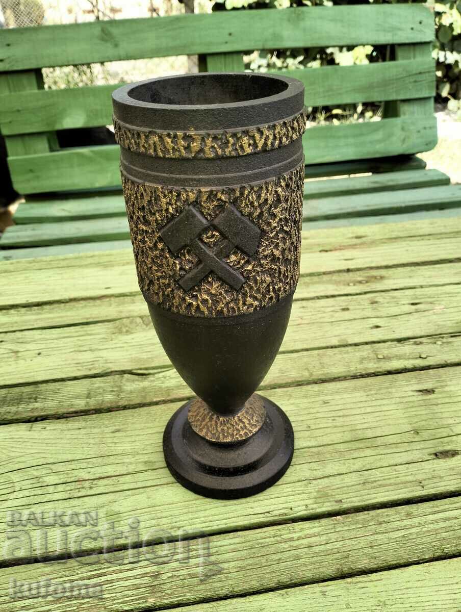 German vase made of graphite coal