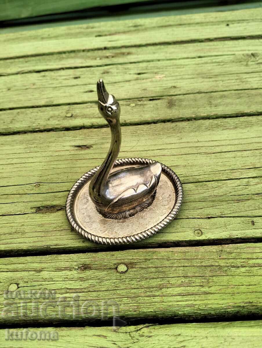 Suport pentru inele de lebada placat cu argint Suport pentru inele de lebada placat cu argint