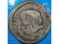 Quattino Vatican Clement XII 1730-1740 St. Peter 2.3 years copper