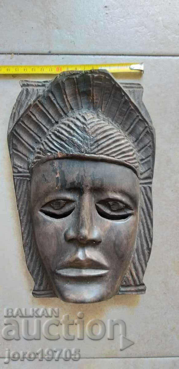 old African mask / panel / carving / heavy wood