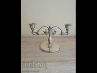 Silver-plated bronze candlestick!!!