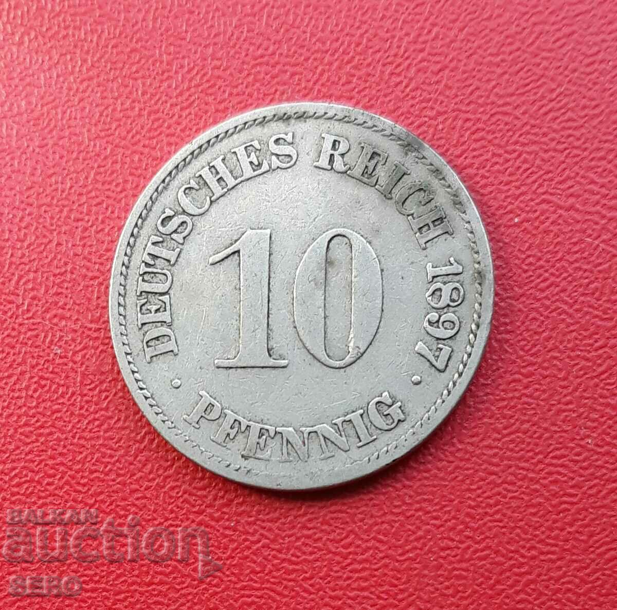Германия-10 пфенига 1897 А-Берлин