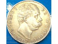 2 λίρες 1897 Ιταλία Umberto I ανοιχτόχρυση πατίνα