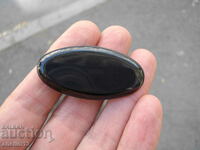 OLD BROOCH WITH BOX USSR OBSIDIAN