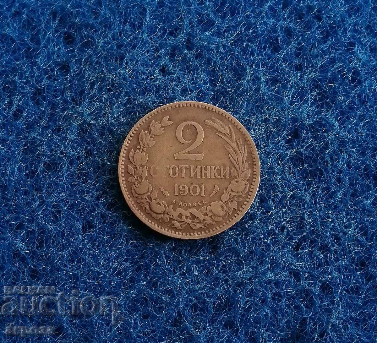 2 стотинки 1901