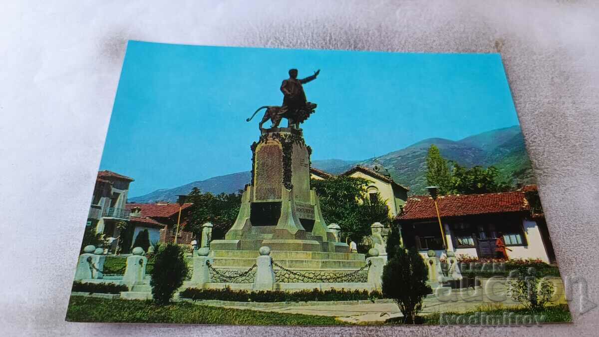 Postcard Karlovo Monument to Vasil Levski