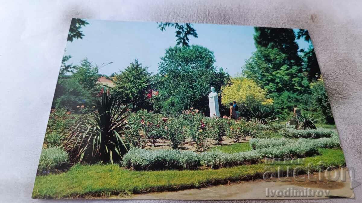 Carte poștală Lom Vedere din grădină 1970
