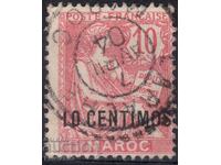 French post office Morocco-1911-Superintendent in/out Allegory, postmark