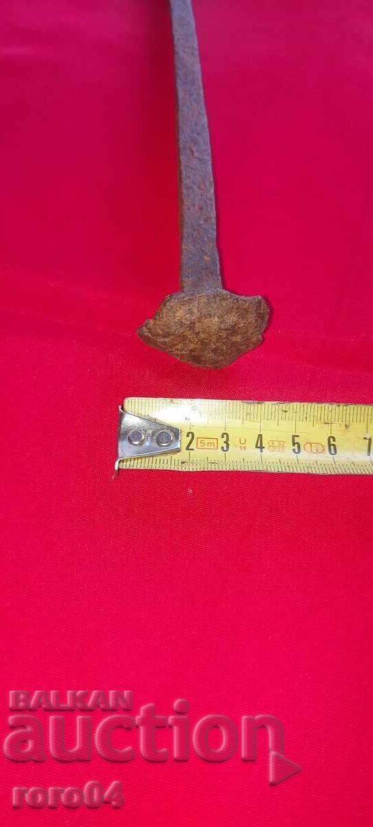 HUGE OLD HAND FORGED NAIL - XXL SIZE - 5