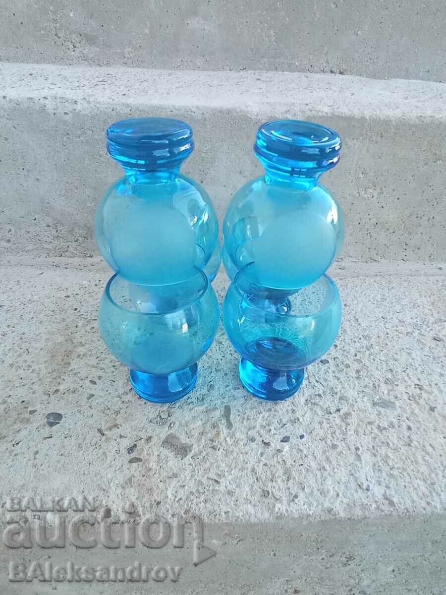 Delivery of Set of six blue glass glasses Delivery of Set of six blue glass glasses