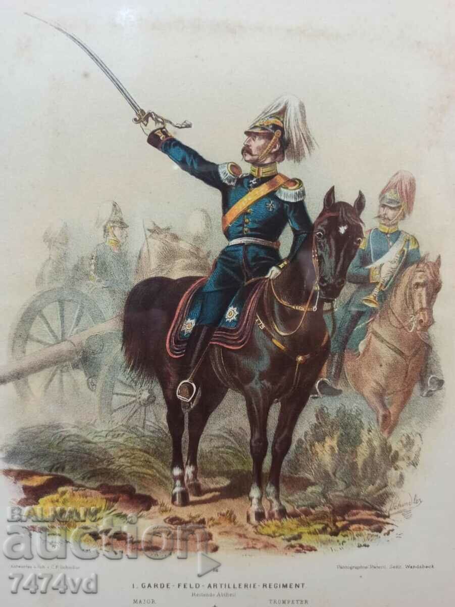 Auction  Pantography, lithography - Artillery regiment