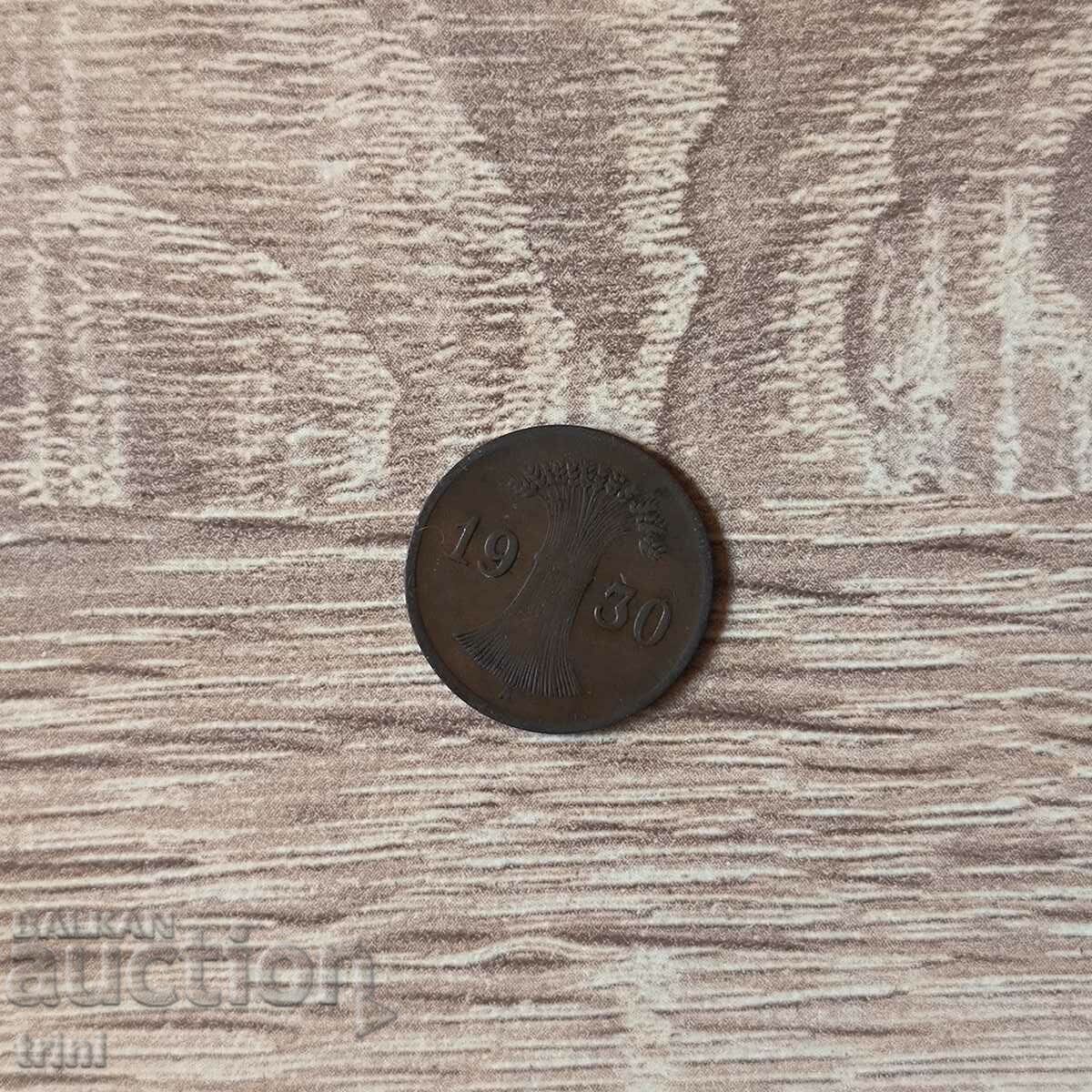 Germany 1 Reichspfennig 1930 year 'A' - Berlin with price 2.00 BGN | € 1.02 Germany 1 Reichspfennig 1930 year 'A' - Berlin with price 2.00 BGN | € 1.02