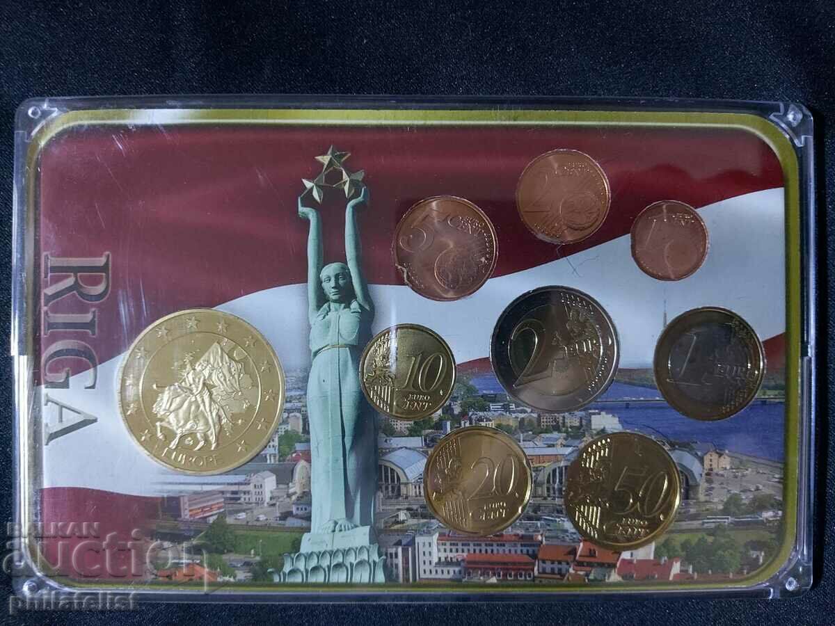 Аукцион Латвия 2014 -Евро Сет серия от 1 цент до 2 евро + медал Рига Аукцион Латвия 2014 -Евро Сет серия от 1 цент до 2 евро + медал Рига