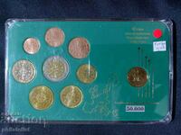 Португалия 2002-2004 - Евро сет + 2 ½ ескудо 1985, 9 монети