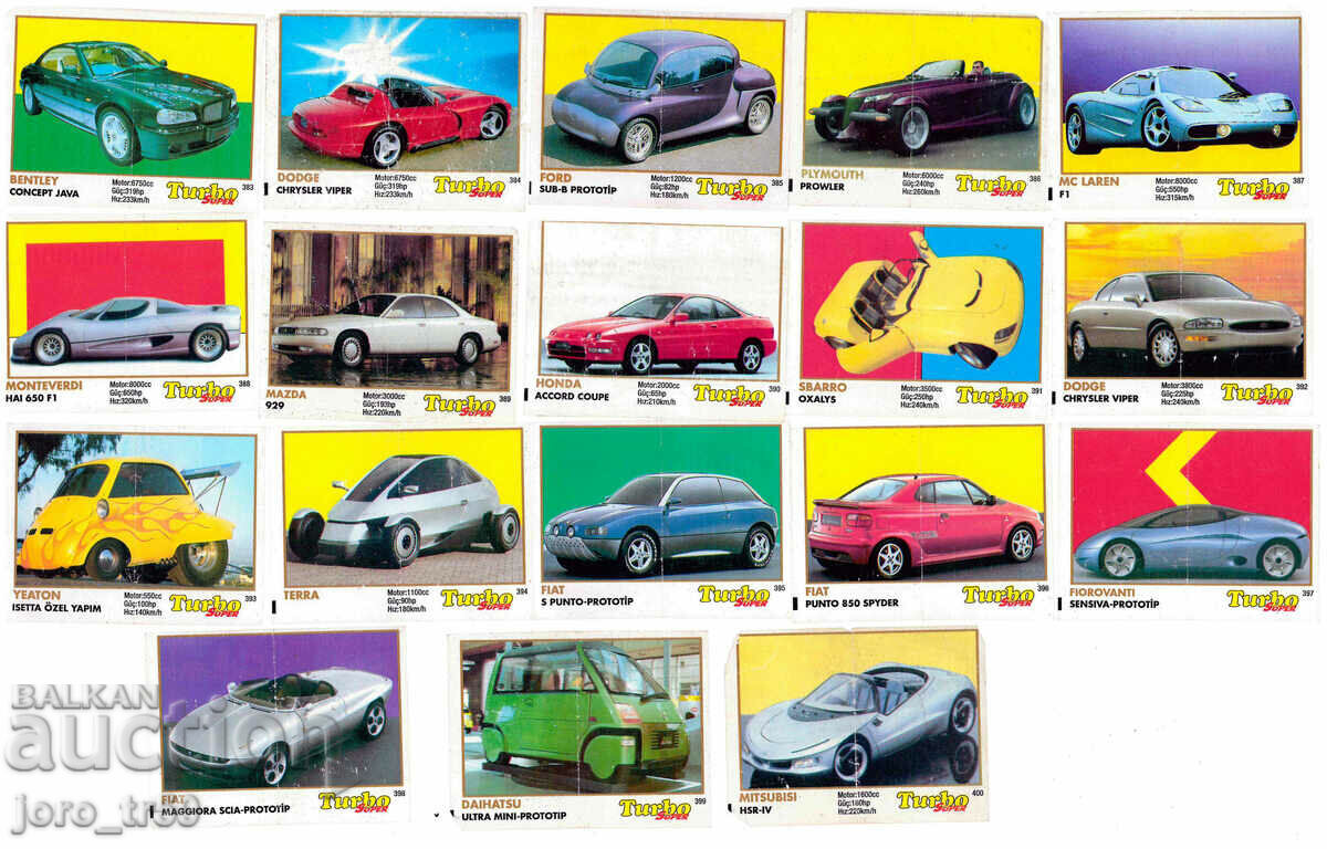 Lot pictures of Turbo/Turbo Super chewing gum - 18 pcs.