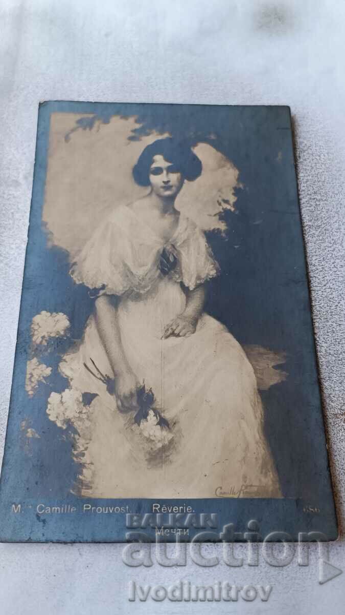 Postcard M. Camille Prouvost Dreams 1912