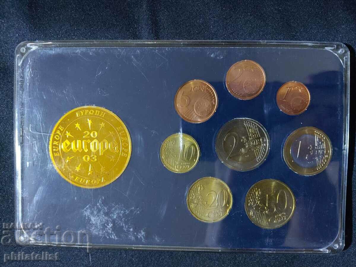 Аукцион Италия 2002-2005 - Евро сет от 1 цент до 2 евро + медал Аукцион Италия 2002-2005 - Евро сет от 1 цент до 2 евро + медал