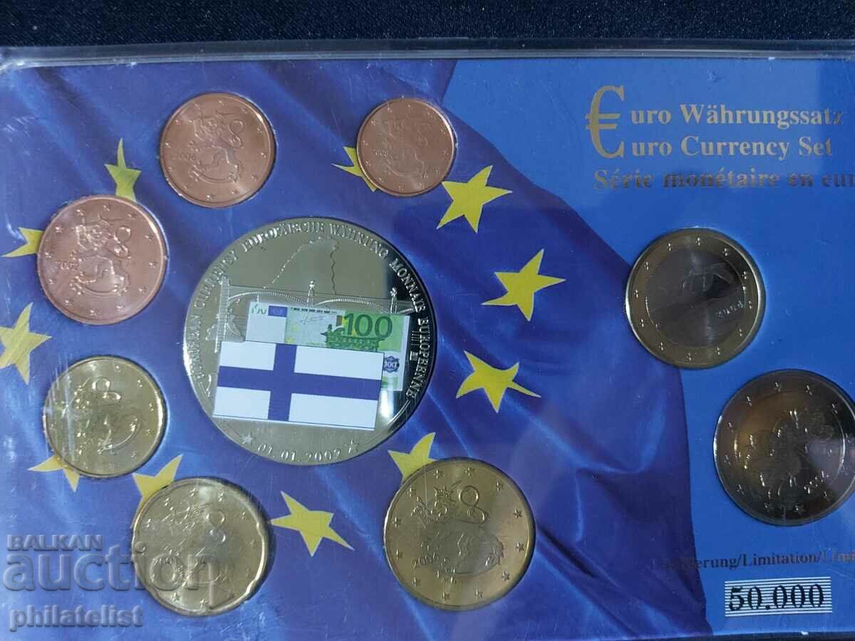 Finland 2002-2008 - Euro set from 1 cent to 2 euro + medal with price 24.00 BGN | € 12.27
