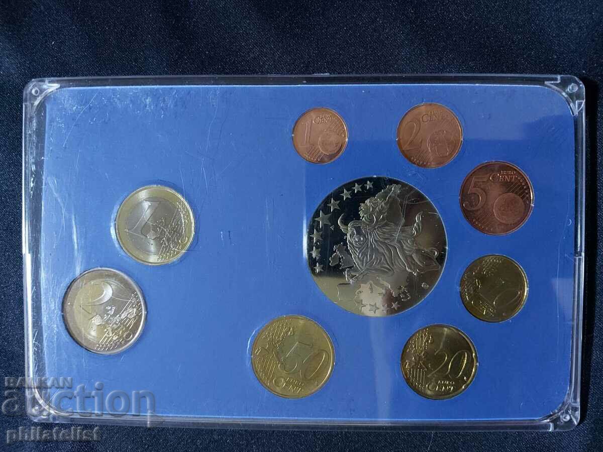 Auction  Finland 2002-2008 - Euro set from 1 cent to 2 euro + medal