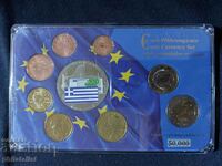 Гърция 2002-2007 - Евро сет от 1 цент до 2 евро + медал