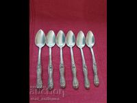 Set of spoons with silver filigree handles