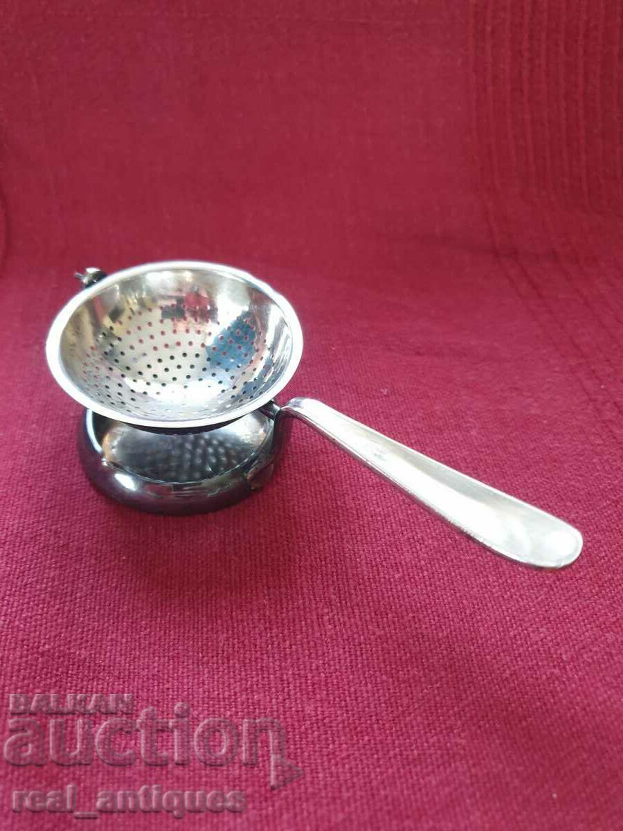 Silver plated tea strainer - Christofle France