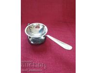 Silver plated tea strainer - Christofle France
