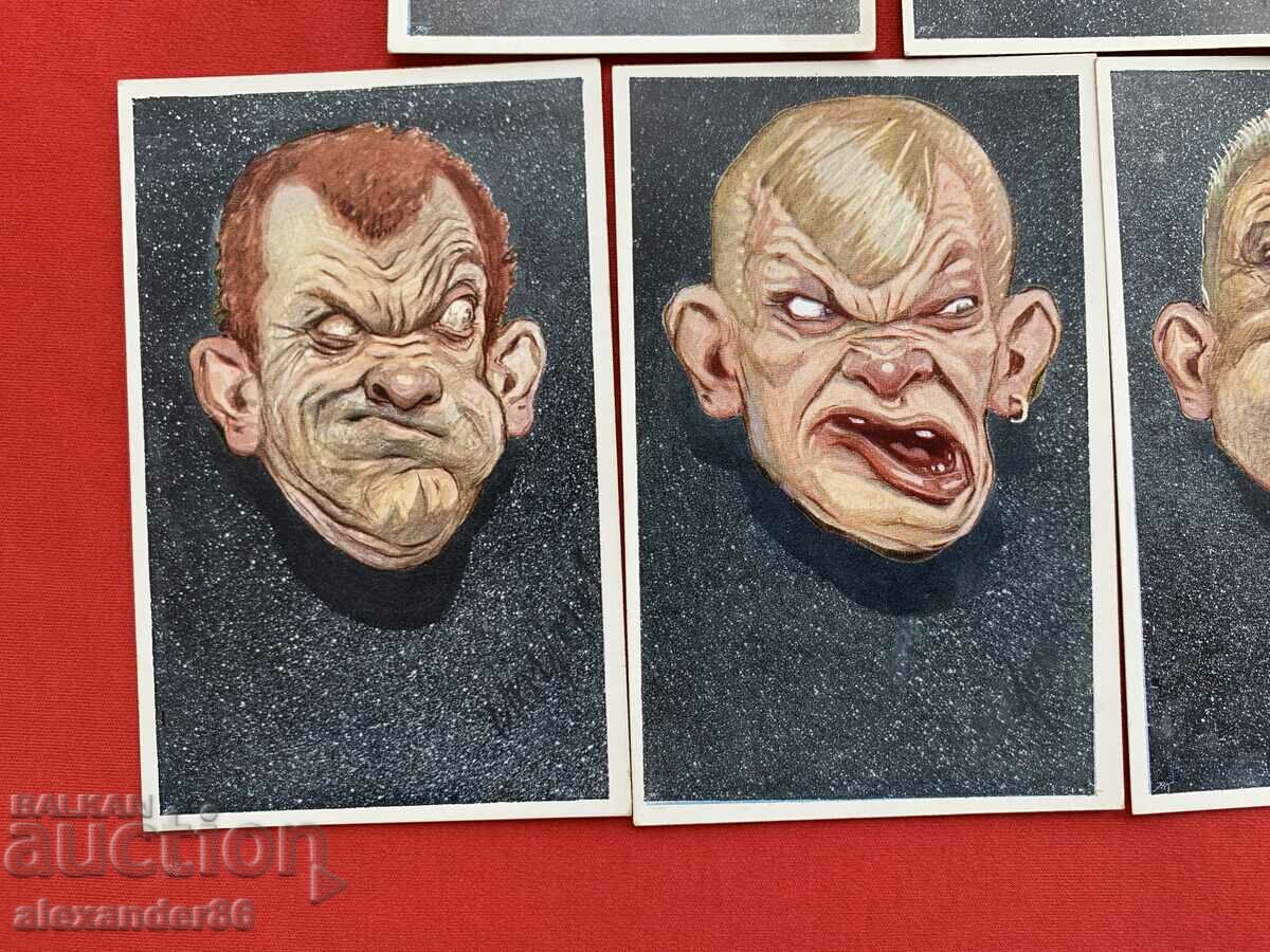 Auction Cartoons p.k. Austria 5 pcs. Auction Cartoons p.k. Austria 5 pcs.