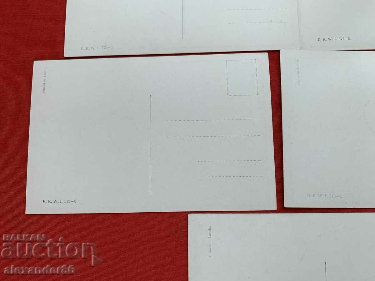 Cartoons p.k. Austria 5 pcs. - 6 Cartoons p.k. Austria 5 pcs. - 6