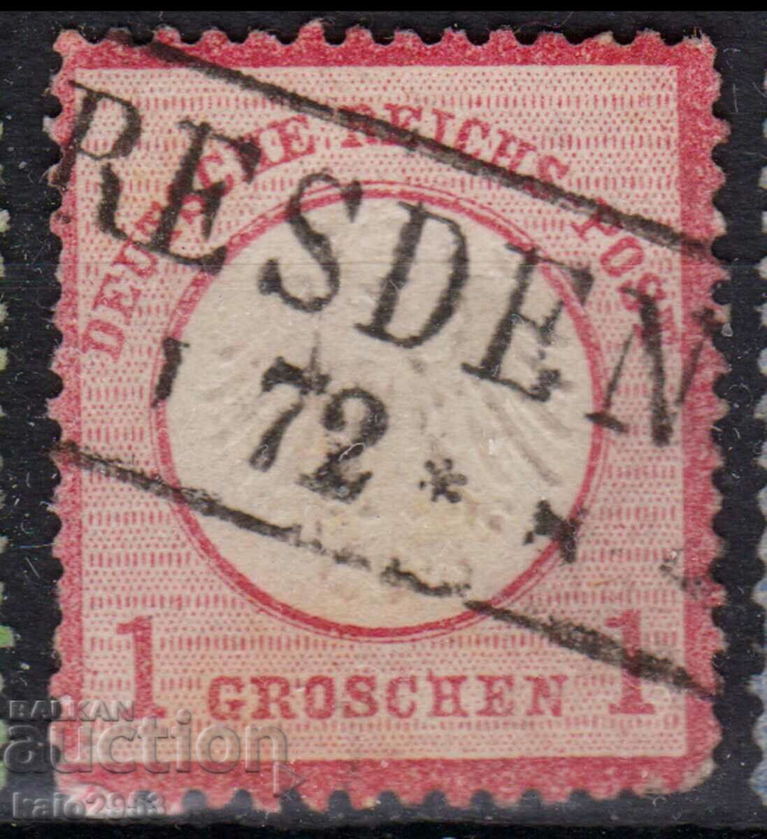 Germania Reich-1872-Vultur în relief cu scut mic-CLASIC, ștampilă